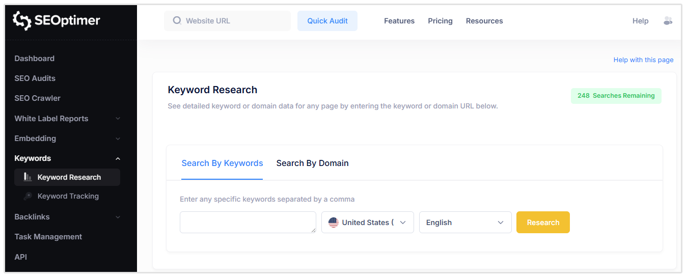 Keyword research